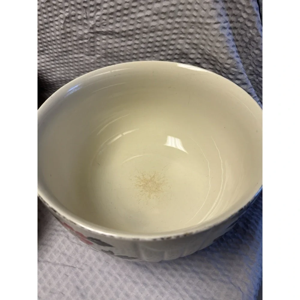 Vintage Poppy Hall Ceramic 3 Piece Bowl Set 8.75